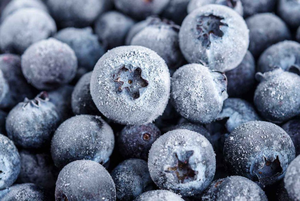 Frozen, IQF blueberries in Abbotsford